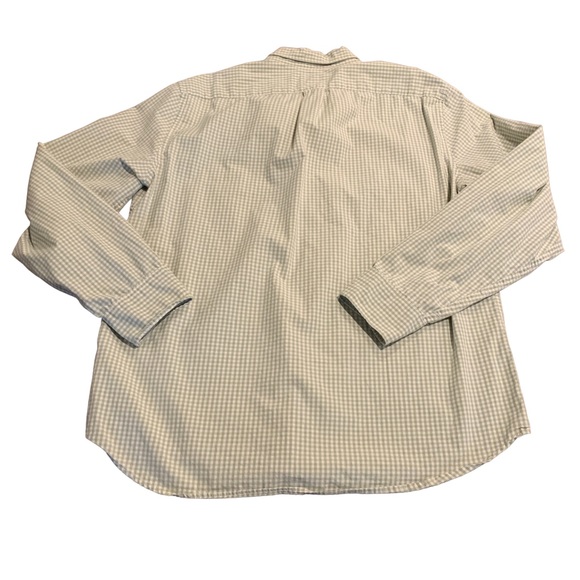 J. Crew Men’s Classic Button Down Green White Checkered Shirt Size XL - Picture 2 of 8